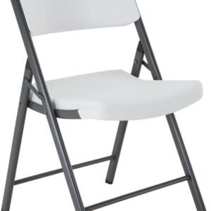 Commercial Grade Folding Chair, 4 Pack, White Granite