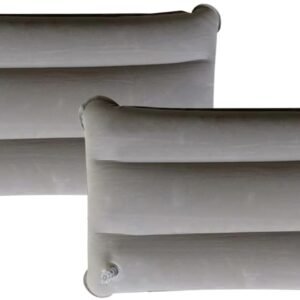 Inflatable Pillow,Set of 2 Ultralight Inflatable Camping Pillows for Sleeping and Travel,Compact and Comfortable Camp Pillows for Traveling,Hiking,Camping,Napping,Neck Lumbar Support (Gray)