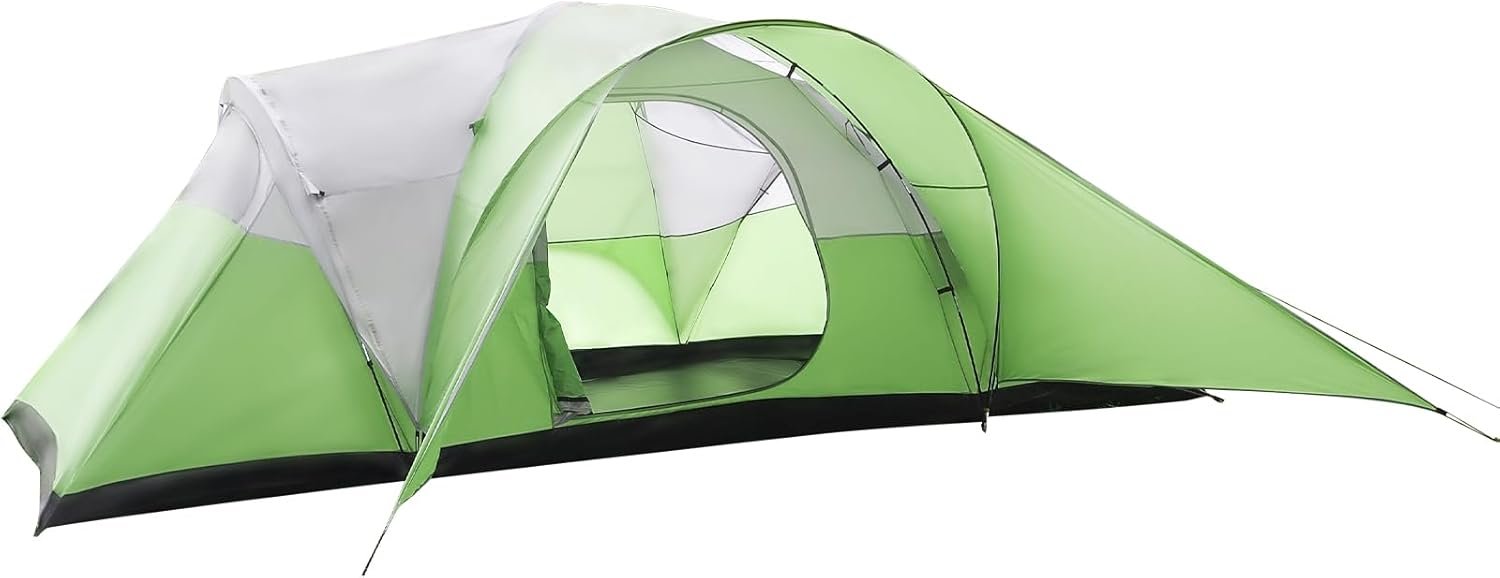 10-Person Tents for Camping,Large Family Camping Tents with Rainfly,Big Tents with Vestibule,Double Layer,Waterproof,Easy Setup Dome Tents for Outdoor Camping,Party,(18ft x 9.8ft x78 in)