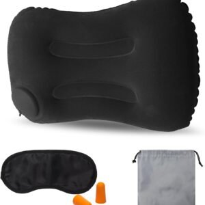 Inflatable Pillow Set, Ultralight Inflatable Camping Pillow, Portable Beach Pillow, Inflatable for Neck and Lumbar Support for Camping, Backpacking, Hiking