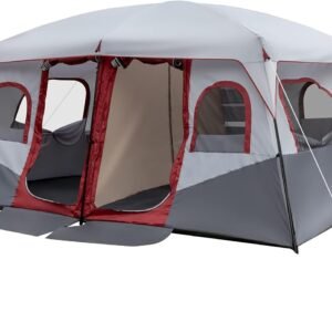 8/10 Person Camping Tent, Large 2 Room Family Tent with Weatherproof Instant Cabin Shelter with Rainfly & Carry Bag for Backpacking Hiking Car Traveling…