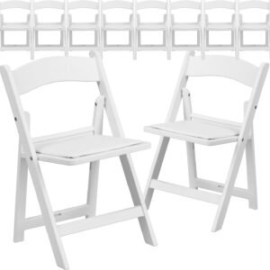 Series Kids Padded Folding Chairs for Children up to 6 Years Old, Children's Event Seats with 264-lb. Static Weight Capacity, Set of 10, White