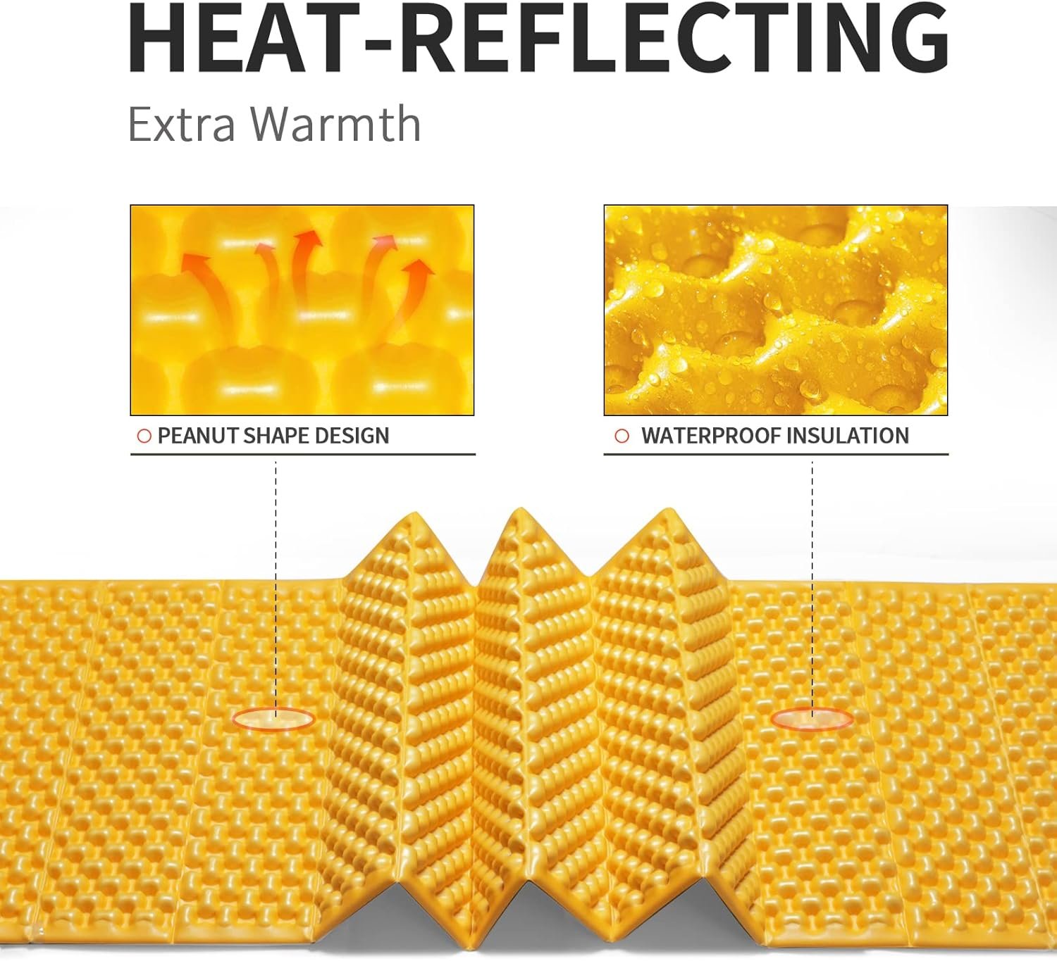 Foam Camping Pads for Hiking, Ultralight Closed Cell Mattress, Waterproof Soft Mat for Adults, Wide Picnic Yoga Mats, Folding Sleeping Pad for Outdoor Backpacking - Image 2