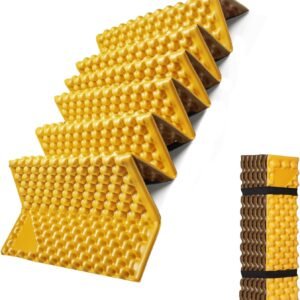 Foam Camping Pads for Hiking, Ultralight Closed Cell Mattress, Waterproof Soft Mat for Adults, Wide Picnic Yoga Mats, Folding Sleeping Pad for Outdoor Backpacking