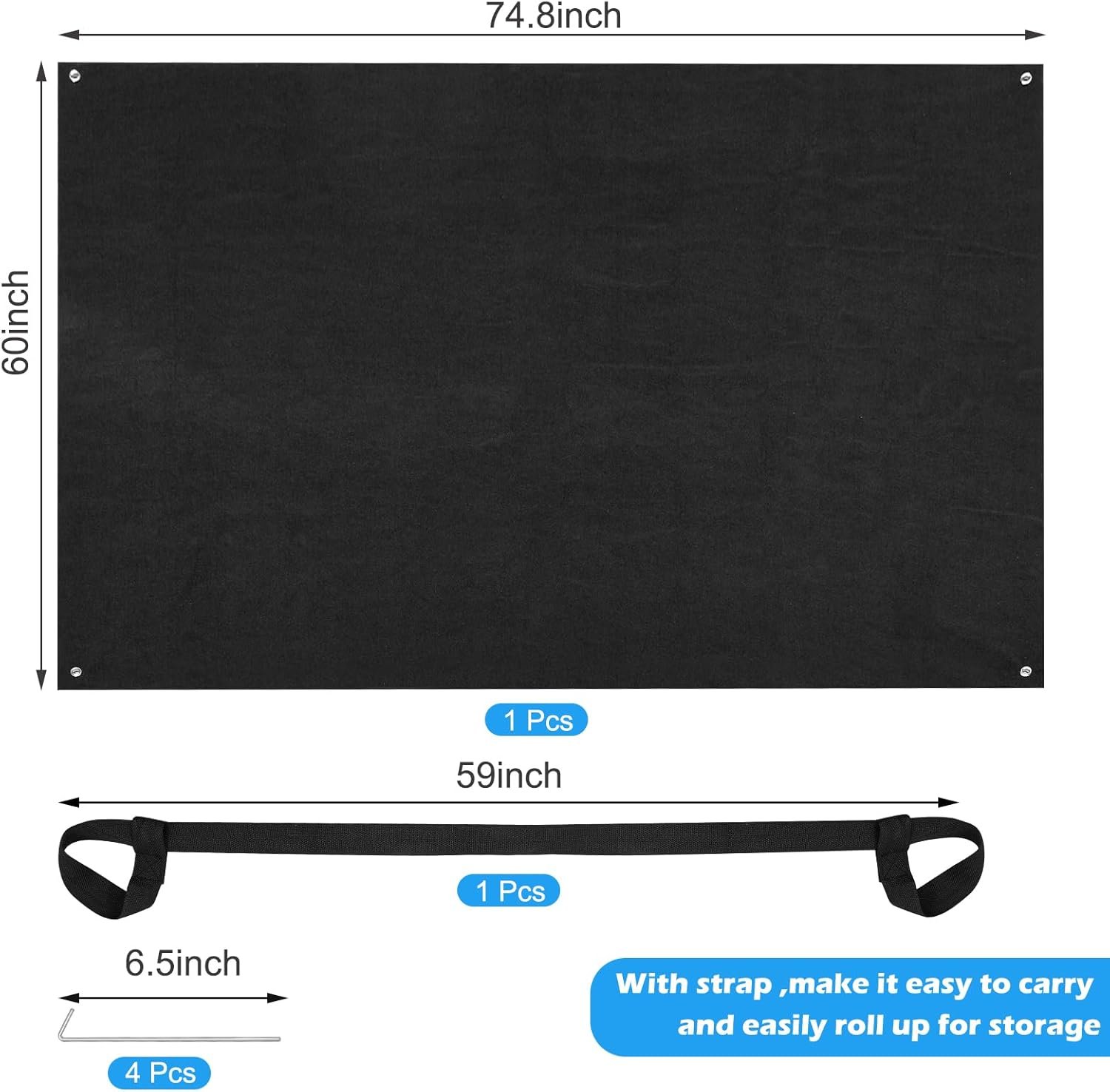 Camping Tent Carpet Mat, 6.2 X 5 Ft Outdoor Camping Rugs Tent Floor Blanket Backside Waterproof Camping Tent Mat Felt Soft Inside Tent Flooring for Camping Hiking Lawn Picnic Tent Accessories - Image 2