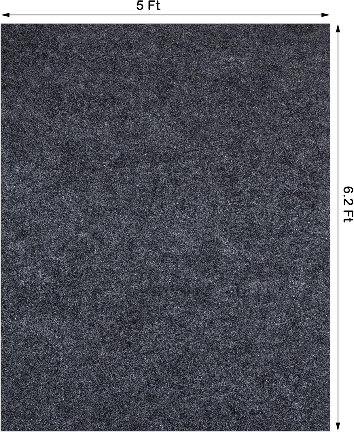 6.2 x 5 Ft Camping Tent Carpet Mat- Waterproof Outdoor Tent Rug- Portable Cutable Picnic Camping Floor Blanket for Outdoor Camping Lawn Supplies, Large, Black - Image 2